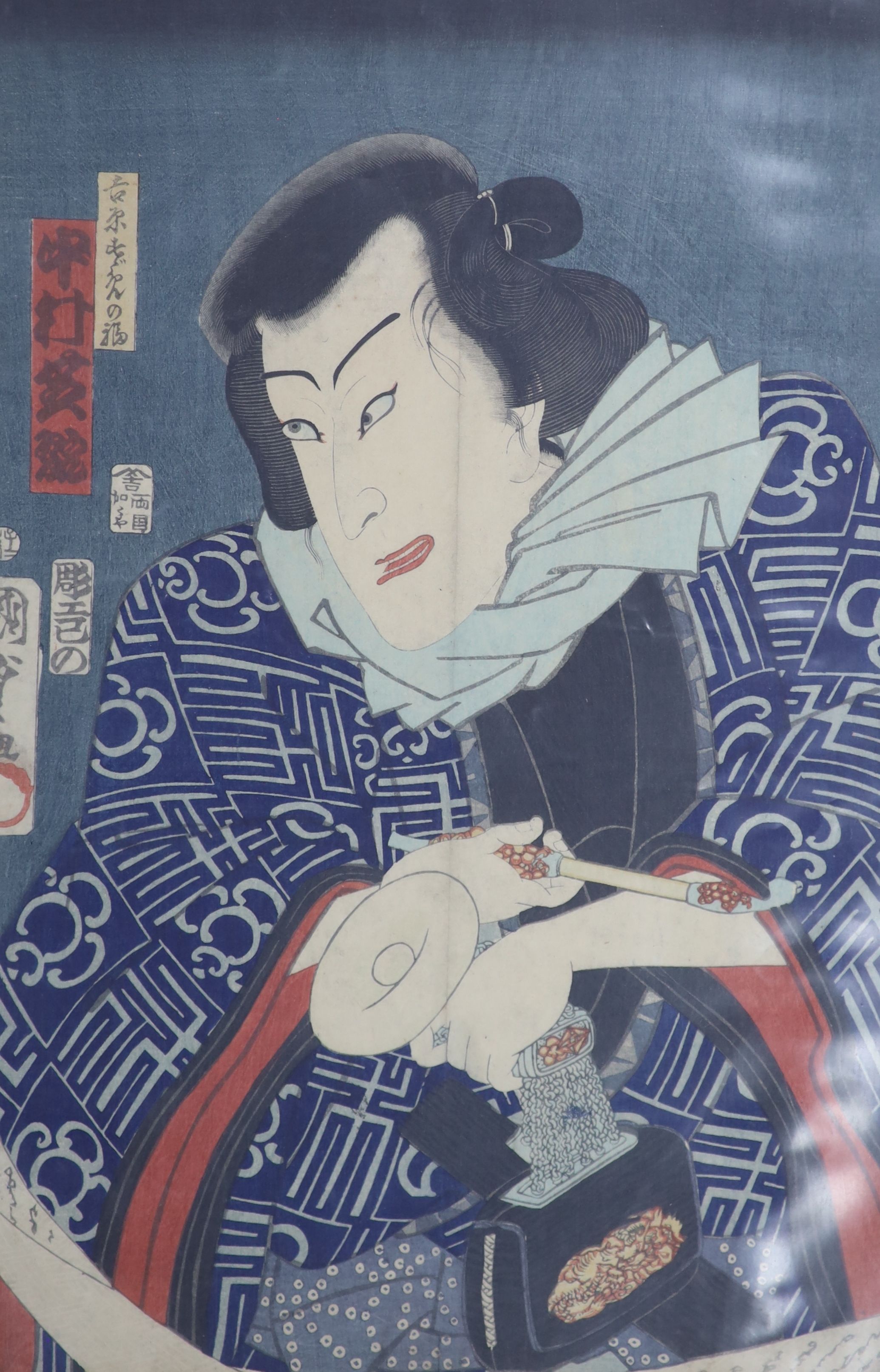 Japanese School, eight assorted woodblock prints, overall 54 x 33cm, unframed